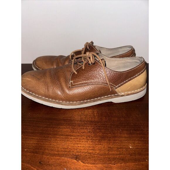 Men\'s Clark\'s Tan Leather Dress Shoes‎ Size 10.5